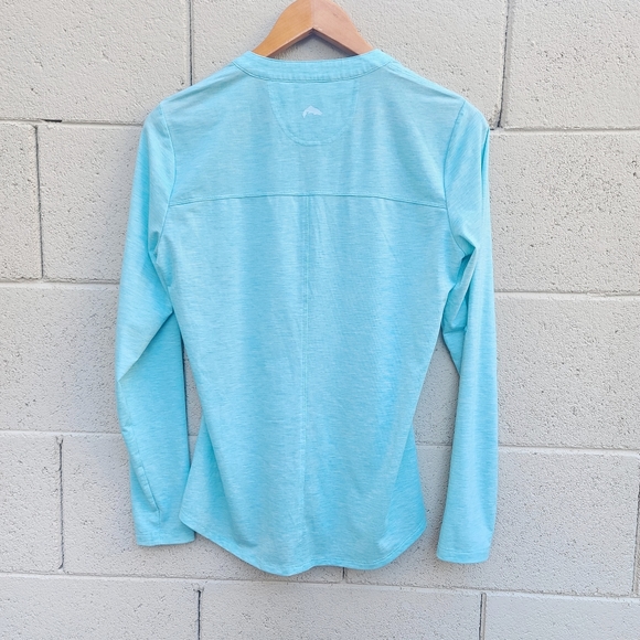 SIMMS | Women's Drifter Tech Henley in Turquoise Size Small - Picture 13 of 16